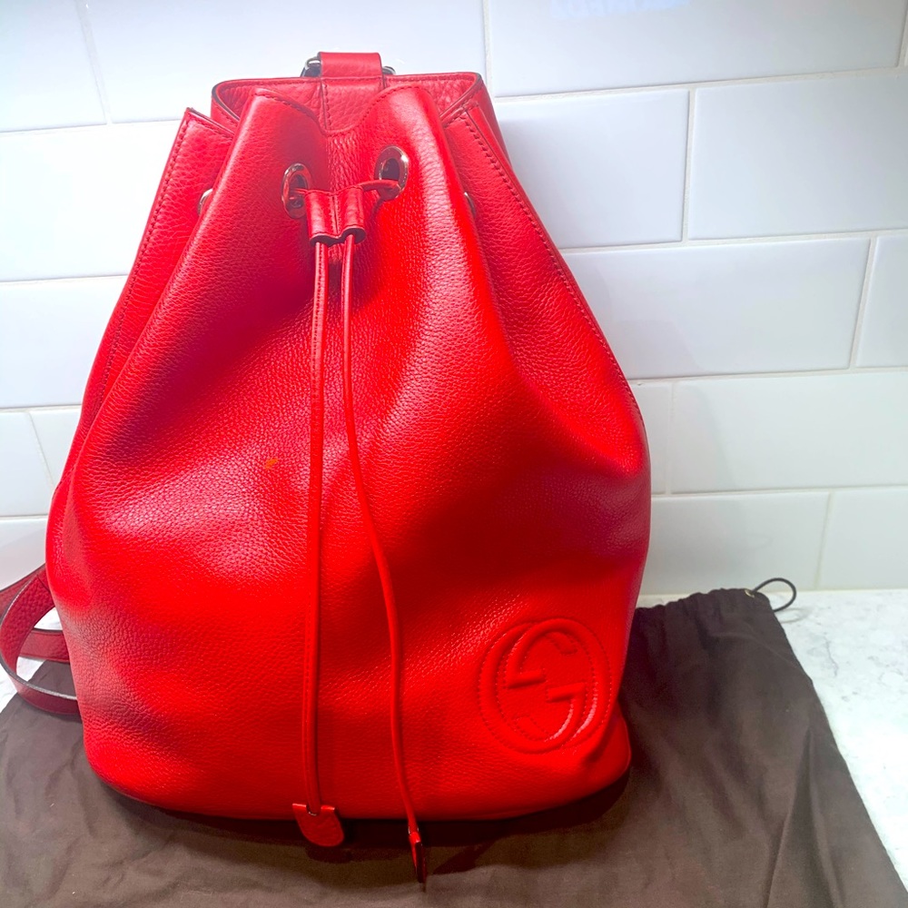 Red Gucci Backpack